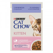 Cat Chow консервы для котят ягненок и кабачок