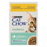 Cat Chow консервы для кошек против комков шерсти курица и зелёная фасоль