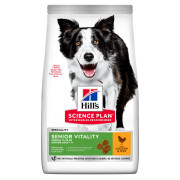 Hill's Science Plan Senior Vitality 7+ корм сухой для пожилых собак средних пород, курица