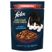 Felix корм консервированный для кошек мясные ломтики говядины