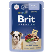 Brit Premium Puppy корм консервированный для щенков всех пород, телятина в соусе