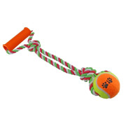 DOGMAN игрушка для собак мячик на канате с ручкой