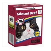 BOZITA консервы для кошек кусочки в желе рубленая говядина