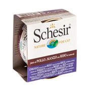Schesir консервы для кошек цыпленок/говядина/рис