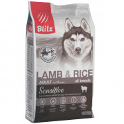 Blitz Sensitive Lamb & Rice Adult Dog All Breeds корм сухой для взрослых собак всех пород с ягнёнком и рисом