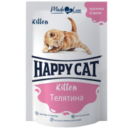 Happy Cat корм консервированный для котят нежные кусочки в желе телятина
