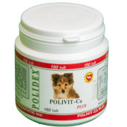 POLIDEX Polivit-Ca Plus, улучшение роста костной ткани для щенков и собак мелких и средних пород