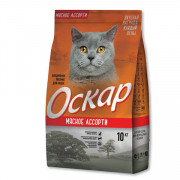 Оскар сухой корм для кошек мясное ассорти