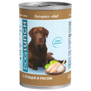 DogLunch Экспресс обед консервы для собак с птицей и рисом