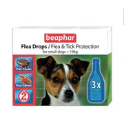 Beaphar капли для собак мелких пород  до 19кг от блох и клещей (диазинон) 3 пипетки