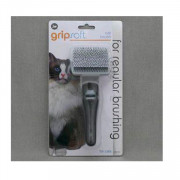 J.W. Щетка для кошек массажная с облитыми кончиками, пластик Grip Soft Cat Brush