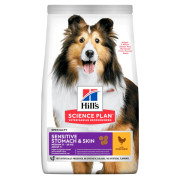 Hill's Science Plan Sensitive Medium Breed Stomach & Skin корм сухой для собак с чувствительным пищеварением и кожей, курица
