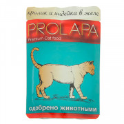 Prolapa Premium корм консервированный для взрослых кошек кролик и индейка в желе